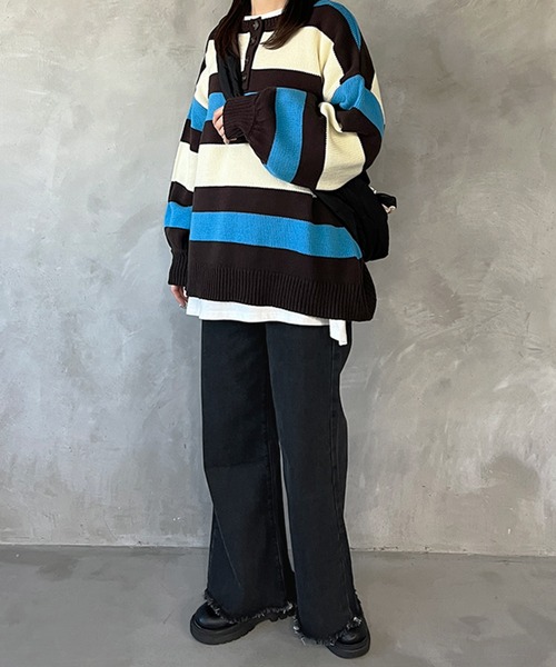 kutir（クティール）の「フリンジフレアデニムパンツ（デニムパンツ・レディース・ブラック/インディゴブルー・SMALL/MEDIUM）」の11枚目の写真