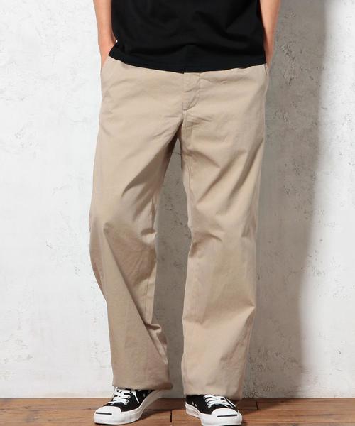 green label relaxing(グリーンレーベルリラクシング)の「C/N OX WIDE イージーパンツ◆(その他パンツ・メンズ・ホワイト/ベージュ/ネイビー・MEDIUM/LARGE/SMALL)」の1枚目の写真