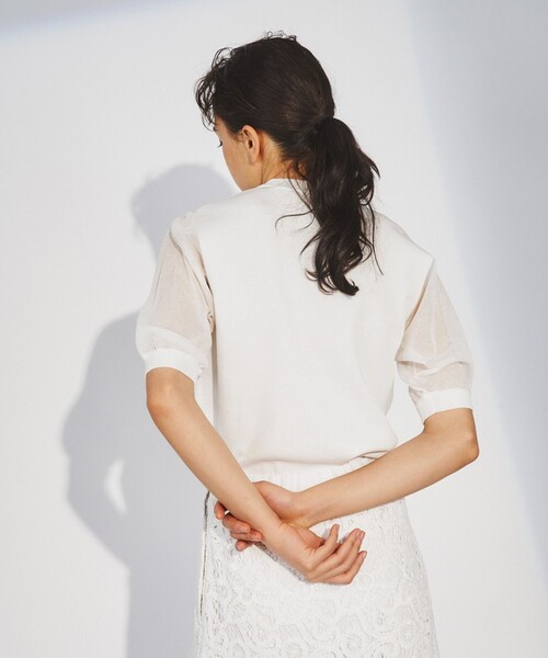 GRACE CONTINENTAL(グレースコンチネンタル)の「シアーニットTシャツ(Tシャツ/カットソー・レディース・オレンジ/ホワイト/ブラック・36)」の19枚目の写真