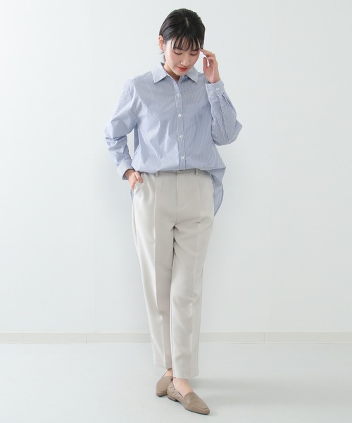 ikka(イッカ)の「【ヒルナンデス!紹介商品】【イージーケア】ストライプ長袖シャツ(シャツ/ブラウス・レディース・オレンジ/ライトグレー/ブルー・M/L)」の18枚目の写真