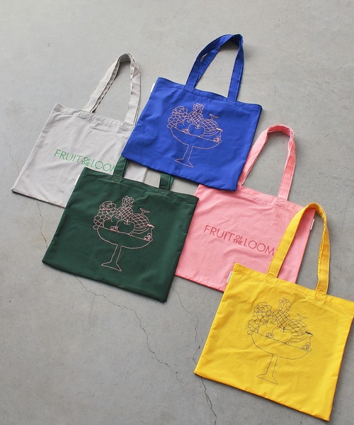 FRUIT OF THE LOOM(フルーツオブザルーム)の「ASSORTED FRUITS TOTE BAG(トートバッグ・メンズ・グレー/ブルー/イエロー/ピンク/グリーン・FREE)」の15枚目の写真