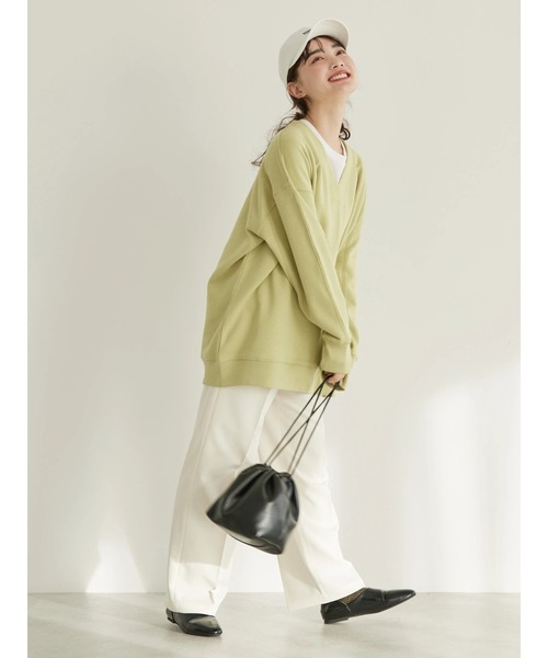 AMERICAN HOLIC(アメリカンホリック)の「Vネック裏毛チュニック(チュニック・レディース・アイボリー/サックスブルー/イエロー/オレンジ・M/L)」の15枚目の写真