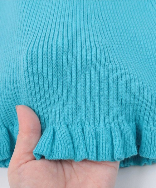 miette（ミエット）の「フリルリブフレアパンツ（その他パンツ・レディース・グリーン/ライトブルー/ブラック・FREE）」の15枚目の写真