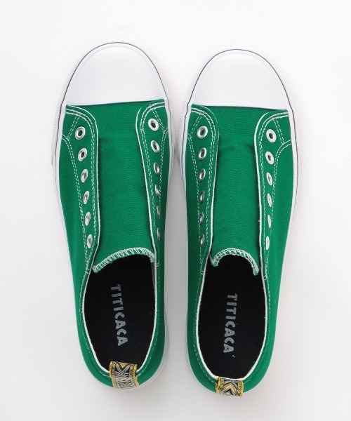 チチカカ（チチカカ）の「エスニックテープスリッポン（スニーカー・レディース・ブラック/オフホワイト/グリーン・MEDIUM/LARGE）」の20枚目の写真