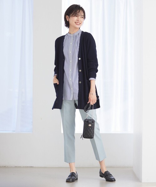 J.PRESS(ジェイプレス)の「【洗える】 コットンモダール カーディガン(カーディガン/ボレロ・レディース・ベージュ系/ネイビー系/ブラウン系・F)」の5枚目の写真