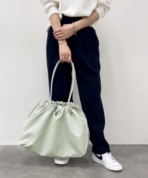 MARY AL TERNA（メアリオルターナ）の「【MARY AL TERNA / メアリ オル ターナ】WRING トートバッグ（トートバッグ・レディース・エメラルドブルー/モスグリーン・FREE）」の3枚目の写真