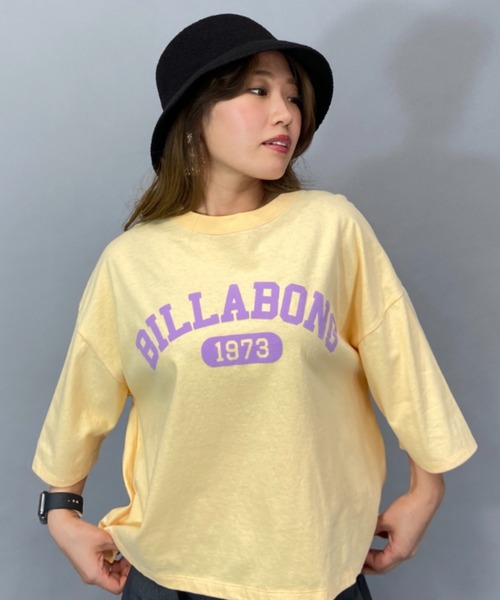 BILLABONG(ビラボン)の「BILLABONG/ビラボン ルーズシルエット/無地クロップド丈ロゴTシャツ BD013-205(Tシャツ/カットソー・レディース・イエロー/ブルー/ホワイト×ブラック/ブラック×ブラック・M/L)」の4枚目の写真