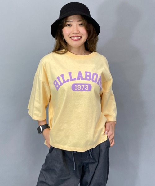 BILLABONG(ビラボン)の「BILLABONG/ビラボン ルーズシルエット/無地クロップド丈ロゴTシャツ BD013-205(Tシャツ/カットソー・レディース・イエロー/ブルー/ホワイト×ブラック/ブラック×ブラック・M/L)」の18枚目の写真