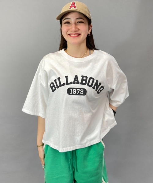 BILLABONG(ビラボン)の「BILLABONG/ビラボン ルーズシルエット/無地クロップド丈ロゴTシャツ BD013-205(Tシャツ/カットソー・レディース・イエロー/ブルー/ホワイト×ブラック/ブラック×ブラック・M/L)」の6枚目の写真