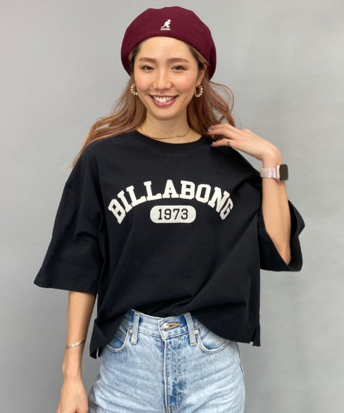 BILLABONG(ビラボン)の「BILLABONG/ビラボン ルーズシルエット/無地クロップド丈ロゴTシャツ BD013-205(Tシャツ/カットソー・レディース・イエロー/ブルー/ホワイト×ブラック/ブラック×ブラック・M/L)」の10枚目の写真