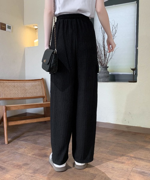 emi+（エミプラス）の「ジャガードワイドパンツ（その他パンツ・レディース・ブラック/ベージュ/グリーン系その他・FREE）」の5枚目の写真