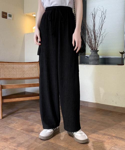emi+（エミプラス）の「ジャガードワイドパンツ（その他パンツ・レディース・ブラック/ベージュ/グリーン系その他・FREE）」の6枚目の写真