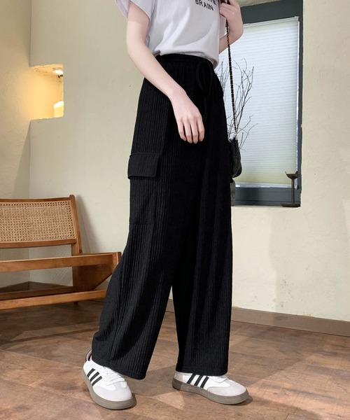 emi+（エミプラス）の「ジャガードワイドパンツ（その他パンツ・レディース・ブラック/ベージュ/グリーン系その他・FREE）」の7枚目の写真