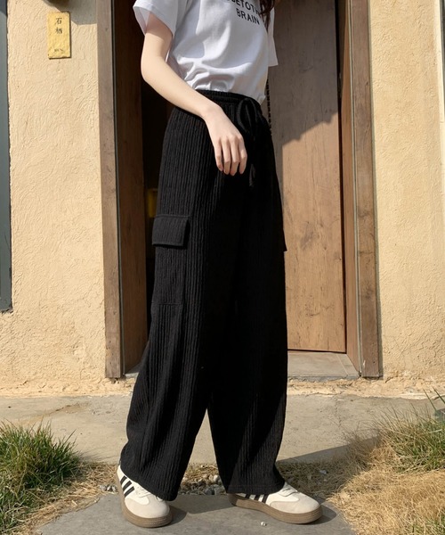 emi+（エミプラス）の「ジャガードワイドパンツ（その他パンツ・レディース・ブラック/ベージュ/グリーン系その他・FREE）」の9枚目の写真