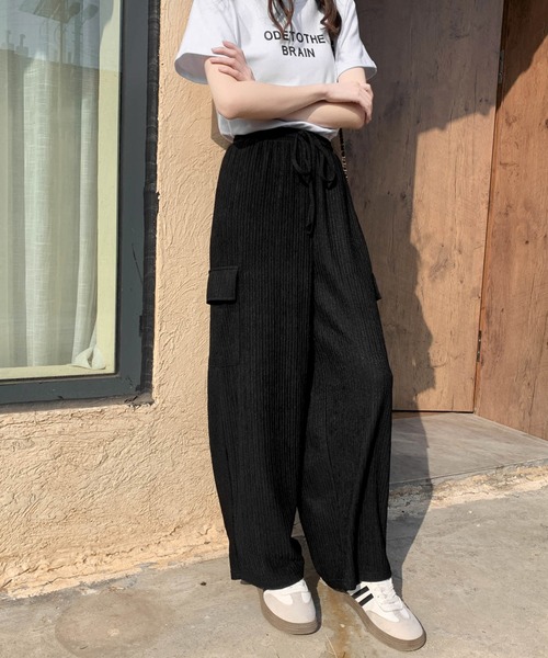 emi+（エミプラス）の「ジャガードワイドパンツ（その他パンツ・レディース・ブラック/ベージュ/グリーン系その他・FREE）」の10枚目の写真