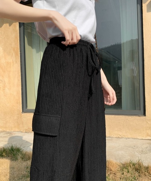 emi+（エミプラス）の「ジャガードワイドパンツ（その他パンツ・レディース・ブラック/ベージュ/グリーン系その他・FREE）」の12枚目の写真