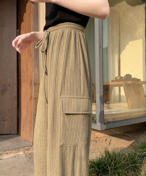 emi+（エミプラス）の「ジャガードワイドパンツ（その他パンツ・レディース・ブラック/ベージュ/グリーン系その他・FREE）」の19枚目の写真