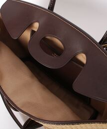 ポロラルフローレン　レディース　ストローカゴ2way　サッチェル　本革　美品 ポロラルフローレン レディース ストローカゴ2way サッチェル 本革 美