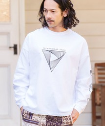 mlt4212-Coat of Arms Print Long Sleeve Tee Tシャツ