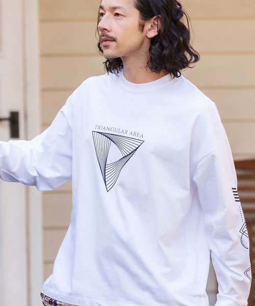 CAMBIO(カンビオ)の「mlt4212-Coat of Arms Print Long Sleeve Tee Tシャツ(Tシャツ/カットソー・メンズ・ブラック/パープル/ホワイト・L/S/M)」の11枚目の写真