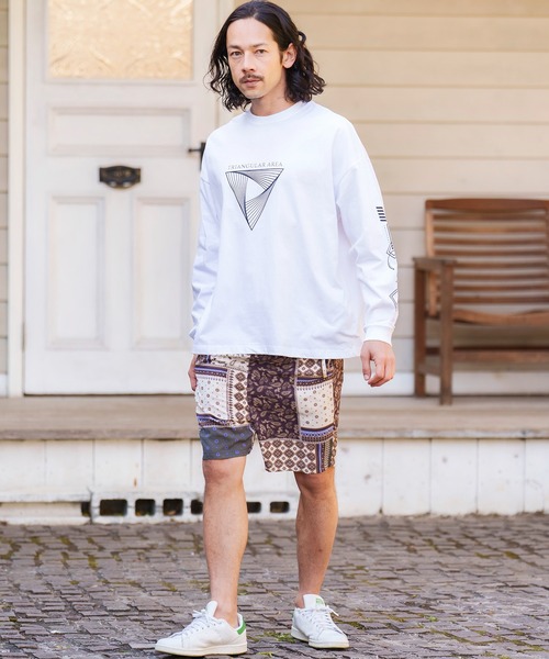 CAMBIO(カンビオ)の「mlt4212-Coat of Arms Print Long Sleeve Tee Tシャツ(Tシャツ/カットソー・メンズ・ブラック/パープル/ホワイト・L/S/M)」の14枚目の写真