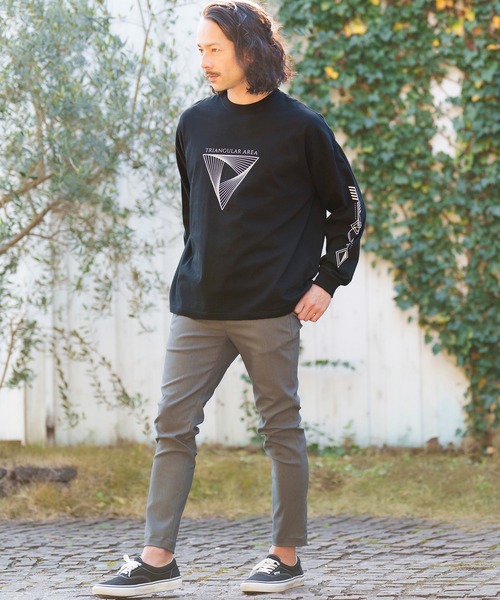 CAMBIO(カンビオ)の「mlt4212-Coat of Arms Print Long Sleeve Tee Tシャツ(Tシャツ/カットソー・メンズ・ブラック/パープル/ホワイト・L/S/M)」の18枚目の写真