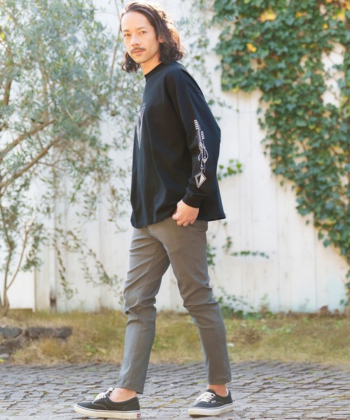 CAMBIO(カンビオ)の「mlt4212-Coat of Arms Print Long Sleeve Tee Tシャツ(Tシャツ/カットソー・メンズ・ブラック/パープル/ホワイト・L/S/M)」の19枚目の写真