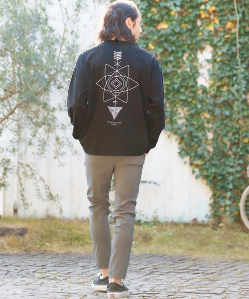 CAMBIO(カンビオ)の「mlt4212-Coat of Arms Print Long Sleeve Tee Tシャツ(Tシャツ/カットソー・メンズ・ブラック/パープル/ホワイト・L/S/M)」の20枚目の写真
