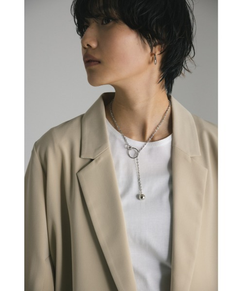 STYLEMIXER（スタイルミキサー）の「チェーンスルーロングネックレス（ネックレス・レディース・ゴールド/シルバー・FREE）」の3枚目の写真