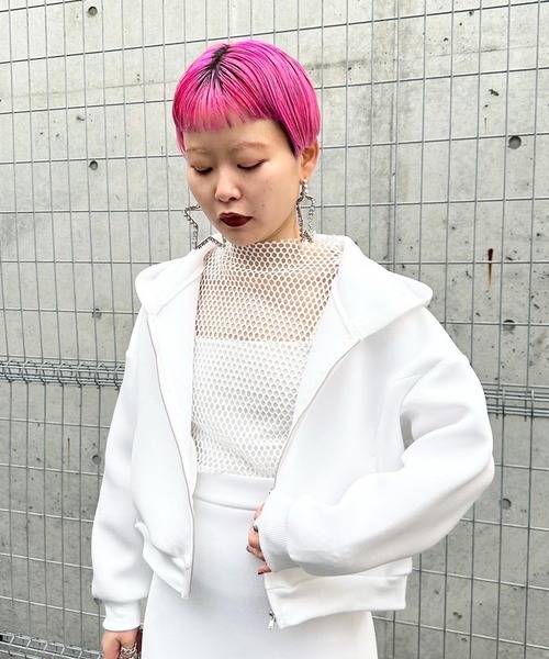 Narcissus(ナルシス)の「【SINN】Narcissusオリジナル メッシュハイネックトップス(その他トップス・レディース・ホワイト/ブラック・FREE)」の15枚目の写真