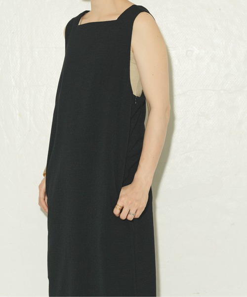 ottilie（オティーリエ）の「ottilie スクエアネックワンピ（ワンピース・レディース・ベージュ/ブラック・FREE）」の16枚目の写真