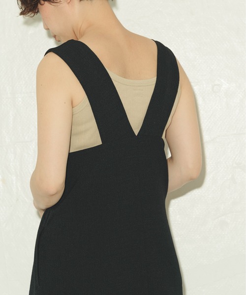 ottilie（オティーリエ）の「ottilie スクエアネックワンピ（ワンピース・レディース・ベージュ/ブラック・FREE）」の4枚目の写真