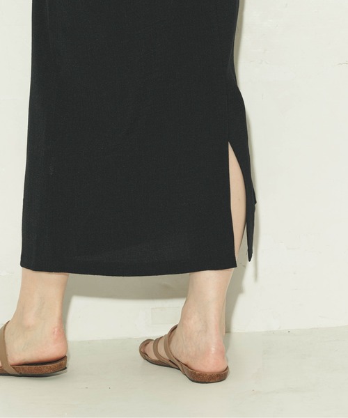 ottilie（オティーリエ）の「ottilie スクエアネックワンピ（ワンピース・レディース・ベージュ/ブラック・FREE）」の5枚目の写真