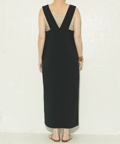 ottilie（オティーリエ）の「ottilie スクエアネックワンピ（ワンピース・レディース・ベージュ/ブラック・FREE）」の12枚目の写真