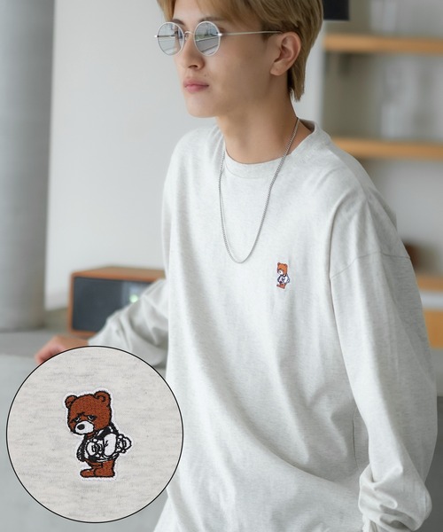 SIDEWAY STANCE（サイドウェイスタンス）の「【SIDEWAY STANCE】オリジナル ワンポイント刺繍 ロンT（Tシャツ/カットソー・メンズ・ブラック/ホワイト/ブラック系その他/ホワイト系その他/ホワイト系その他2/ブラック系その他2/ブラック系その他4/ホワイト系その他4/ブラック系その他3/ホワイト系その他3/パープル/ブルー系その他3/グリーン系その他2/グリーン系その他4/グレー系その他3/グレー系その他4/グレー系その他2/ブルー系その他/グレー系その他/グレー/ブラック系その他5/グレー系その他5/ホワイト系その他5・LARGE/X-LARGE/MEDIUM/SMALL）」の14枚目の写真