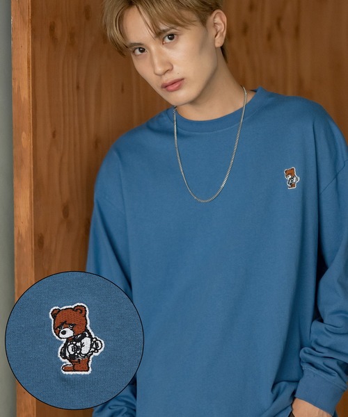 SIDEWAY STANCE（サイドウェイスタンス）の「【SIDEWAY STANCE】オリジナル ワンポイント刺繍 ロンT（Tシャツ/カットソー・メンズ・ブラック/ホワイト/ブラック系その他/ホワイト系その他/ホワイト系その他2/ブラック系その他2/ブラック系その他4/ホワイト系その他4/ブラック系その他3/ホワイト系その他3/パープル/ブルー系その他3/グリーン系その他2/グリーン系その他4/グレー系その他3/グレー系その他4/グレー系その他2/ブルー系その他/グレー系その他/グレー/ブラック系その他5/グレー系その他5/ホワイト系その他5・LARGE/X-LARGE/MEDIUM/SMALL）」の21枚目の写真