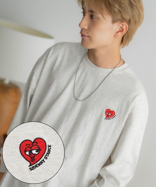 SIDEWAY STANCE（サイドウェイスタンス）の「【SIDEWAY STANCE】オリジナル ワンポイント刺繍 ロンT（Tシャツ/カットソー・メンズ・ブラック/ホワイト/ブラック系その他/ホワイト系その他/ホワイト系その他2/ブラック系その他2/ブラック系その他4/ホワイト系その他4/ブラック系その他3/ホワイト系その他3/パープル/ブルー系その他3/グリーン系その他2/グリーン系その他4/グレー系その他3/グレー系その他4/グレー系その他2/ブルー系その他/グレー系その他/グレー/ブラック系その他5/グレー系その他5/ホワイト系その他5・LARGE/X-LARGE/MEDIUM/SMALL）」の15枚目の写真