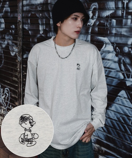 SIDEWAY STANCE（サイドウェイスタンス）の「【SIDEWAY STANCE】オリジナル ワンポイント刺繍 ロンT（Tシャツ/カットソー・メンズ・ブラック/ホワイト/ブラック系その他/ホワイト系その他/ホワイト系その他2/ブラック系その他2/ブラック系その他4/ホワイト系その他4/ブラック系その他3/ホワイト系その他3/パープル/ブルー系その他3/グリーン系その他2/グリーン系その他4/グレー系その他3/グレー系その他4/グレー系その他2/ブルー系その他/グレー系その他/グレー/ブラック系その他5/グレー系その他5/ホワイト系その他5・LARGE/X-LARGE/MEDIUM/SMALL）」の18枚目の写真