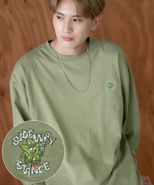 SIDEWAY STANCE（サイドウェイスタンス）の「【SIDEWAY STANCE】オリジナル ワンポイント刺繍 ロンT（Tシャツ/カットソー・メンズ・ブラック/ホワイト/ブラック系その他/ホワイト系その他/ホワイト系その他2/ブラック系その他2/ブラック系その他4/ホワイト系その他4/ブラック系その他3/ホワイト系その他3/パープル/ブルー系その他3/グリーン系その他2/グリーン系その他4/グレー系その他3/グレー系その他4/グレー系その他2/ブルー系その他/グレー系その他/グレー/ブラック系その他5/グレー系その他5/ホワイト系その他5・LARGE/X-LARGE/MEDIUM/SMALL）」の20枚目の写真