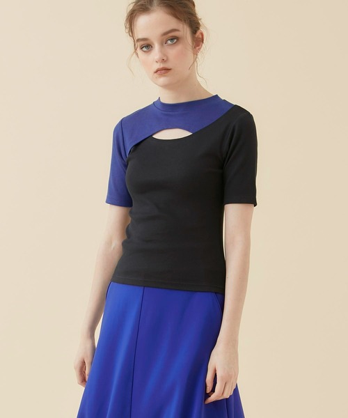 CITY TOKYO（シティトウキョウ）の「レイヤードライクカットトップス（Tシャツ/カットソー・レディース・オフホワイト/カーキ/ブラック・FREE）」の5枚目の写真