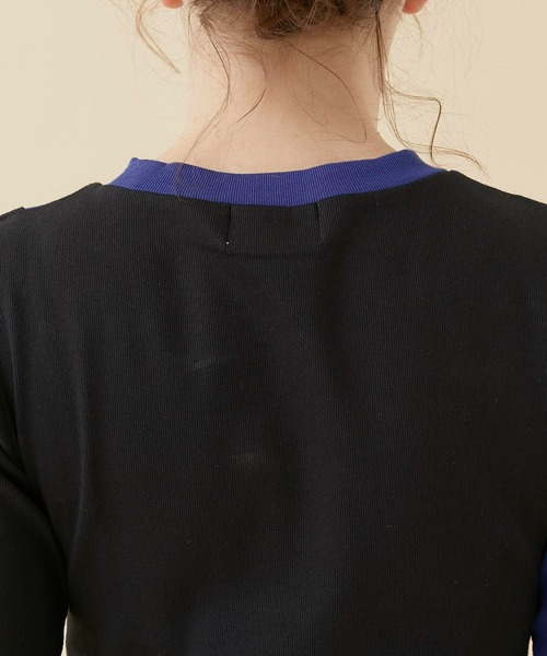 CITY TOKYO（シティトウキョウ）の「レイヤードライクカットトップス（Tシャツ/カットソー・レディース・オフホワイト/カーキ/ブラック・FREE）」の6枚目の写真