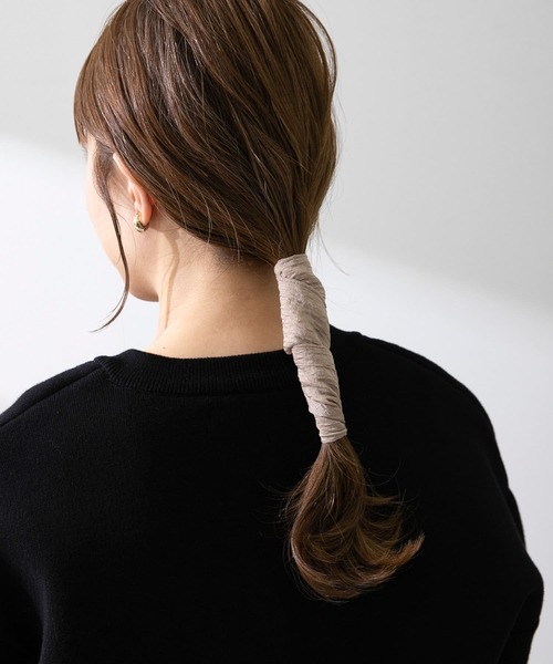 URBAN RESEARCH Sonny Label（アーバンリサーチサニーレーベル）の「ヘアワイヤーリボン（その他ヘアアクセサリー・レディース・ベージュ/グレー系その他/ネイビー・ONE）」の2枚目の写真