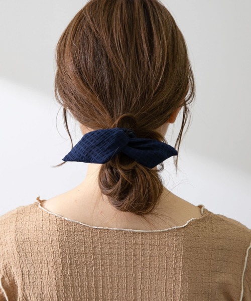 URBAN RESEARCH Sonny Label（アーバンリサーチサニーレーベル）の「ヘアワイヤーリボン（その他ヘアアクセサリー・レディース・ベージュ/グレー系その他/ネイビー・ONE）」の3枚目の写真
