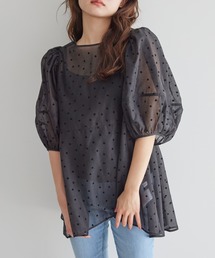 AMERICAN HOLIC | フロッキードットティアードチュニック(チュニック)