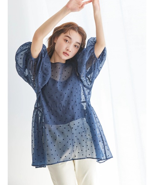 AMERICAN HOLIC（アメリカンホリック）の「フロッキードットティアードチュニック（チュニック・レディース・ネイビー/ブラック・M/L）」の15枚目の写真