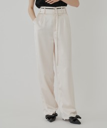 GIUNON | waist mark satin pants / ウエストマークサテンパンツ(スラックス)