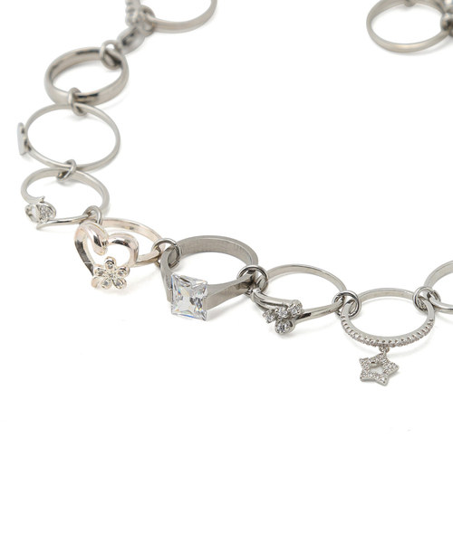 【関税込み】Marland Backus シルバー Ring ネックレス M TO R（ムウトアール）の「【MARLAND BACKUS】RING NECKLACE