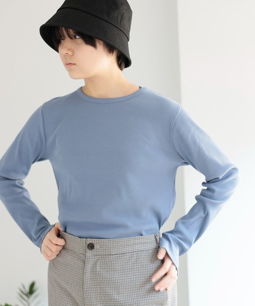ARCH & LINE（アーチアンドライン）の「コットンリブ長袖クルーネックTシャツ COTTON RIB C/N TEE（Tシャツ/カットソー・レディース・ホワイト/ブラック/アクア/オレンジ・1/2/3）」の22枚目の写真