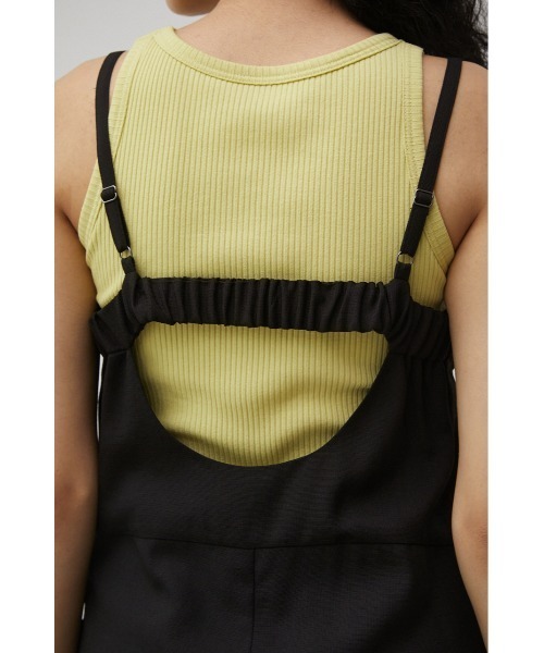 AZUL by moussy(アズールバイマウジー)の「BACK OPEN SALOPETTE/バックオープンサロペット(サロペット/オーバーオール・レディース・ブラック/ベージュ・SMALL/MEDIUM)」の11枚目の写真