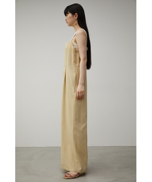 AZUL by moussy(アズールバイマウジー)の「BACK OPEN SALOPETTE/バックオープンサロペット(サロペット/オーバーオール・レディース・ブラック/ベージュ・SMALL/MEDIUM)」の6枚目の写真